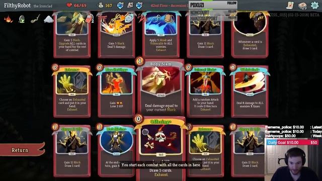Filthy Tries: Slay the Spire (EA) Game 45 Ironclad Ascension 12 Part 3 (Final)