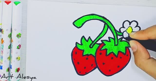 Рисую клубнику 🥰