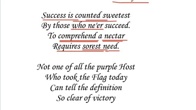 Success is counted sweetest by Emily Dickinson in Hindi