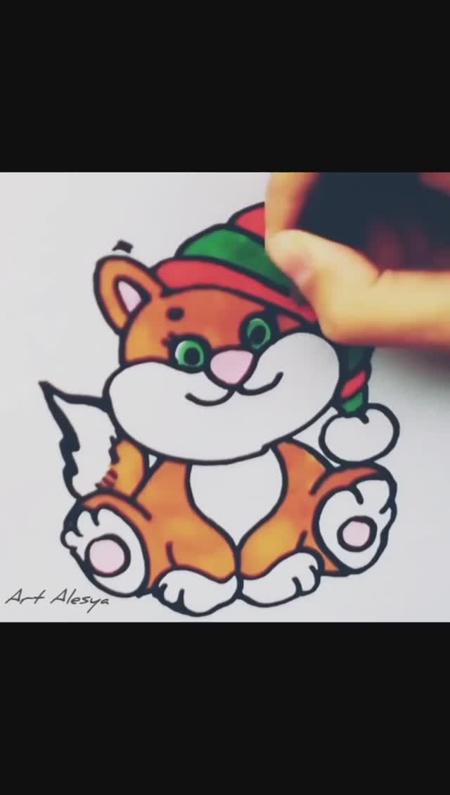 Милый котенок 🫶Рисую 🐱