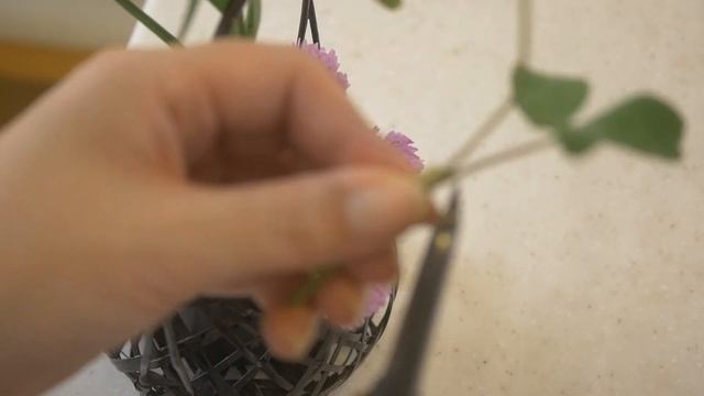 【生け花】黒い籠（プチプラ）を使って上品に✨野の花だけ！安定の０円IKEBANA😊雑草と呼ばないで💦