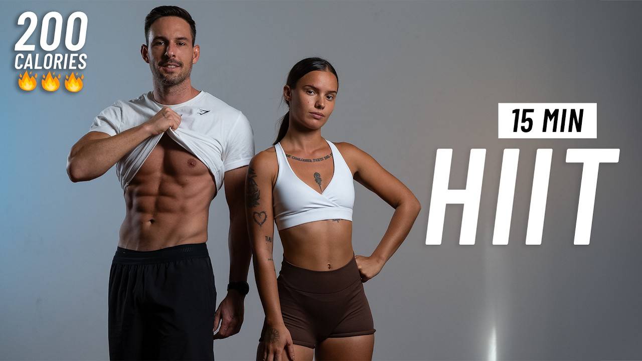 15-МИНУТНАЯ КАРДИОТРЕНИРОВКА HIIT - ВСЕ СТОЯ - На все тело, без оборудования, без повторов