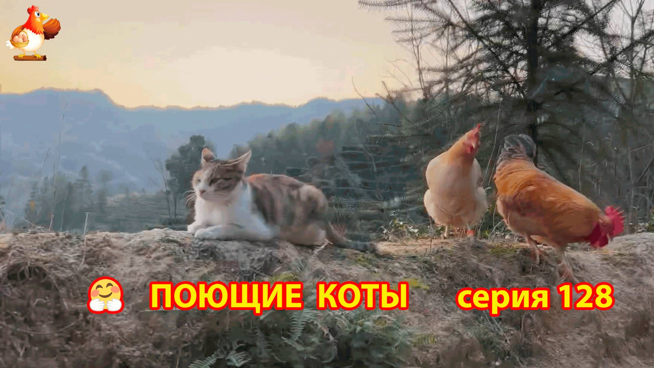 Крутые коты у птичьего двора серия (128) 🐈🐈😹 Природа Абхазии и подворье с птицами и животными ❣