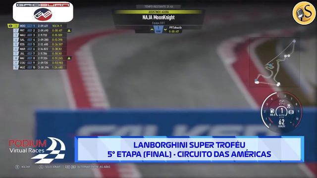 PODIUM VIRTUAL RACES / 5° ETAPA (FINAL) - LANBORGHINI SUPER TROFEO /  PROJECT CARS 2 / XBOX ONE