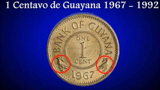 centavos fecha clave de colección/ Un centavo de Guyana/ Nº11