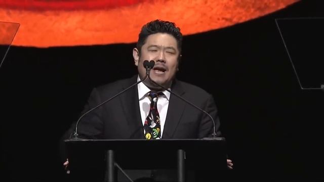 Eric Bauza says "Release Coyote Vs Acme!" at the Annie awards!