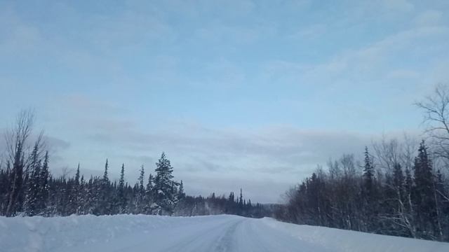 Снежная дорога из Ревды в Мурманск 02.02.2025