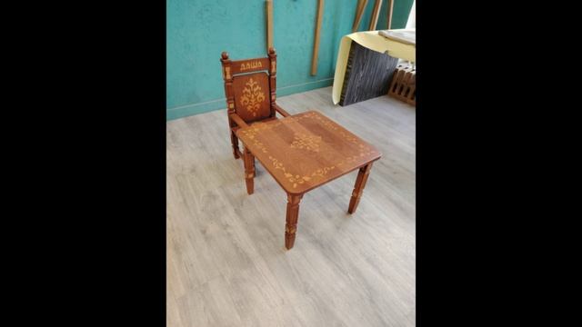 Слайд шоу. Столик и стульчик с разных сторон.Ручная работа! Смотрите!!! Со всех ракурсов
