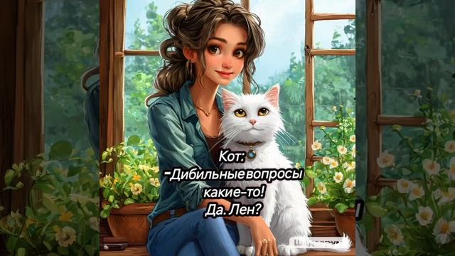 Юмор!А Вы разговариваете с кошкой?Всем хорошего настроения!