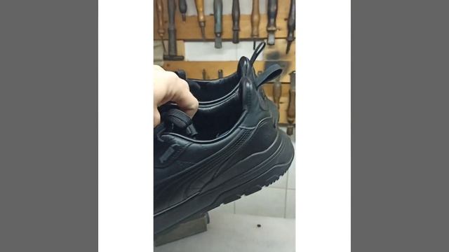 Кожаные задники для кроссовок пума. Puma sneaker repair.