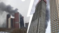 В Москве загорелся строящийся жилой дом