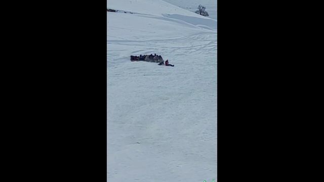 В Казвине (Иран) снег, время семейных катаний с горы