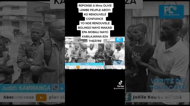 Réponse à Mm OLIVE LEMBE