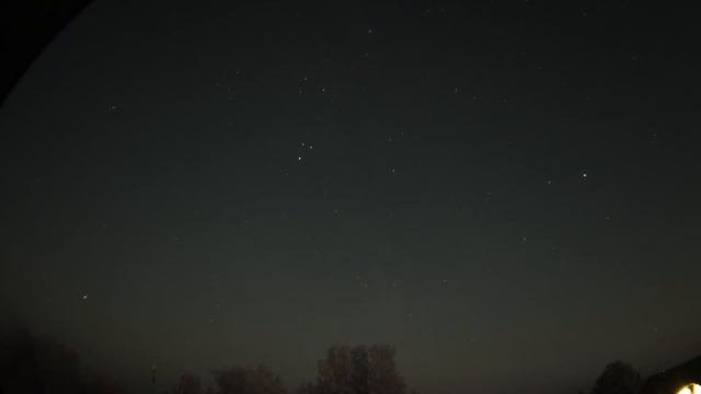 Звездное небо Троицко-Печорск, метеор на 15 секунде (ускорено в 30 раз)  22:43 08.08.2022 QHYIII462