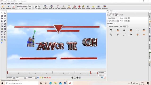 Aurora 3D text animation maker tutorial (part 2)