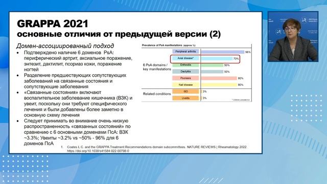 Новые рекомендации по ведению псориатического артрита.