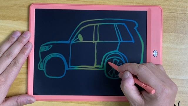 Phase3: How to draw a Cadilac SUV XT6, 6 seater Caddy, Christmas gift for kids,writing/drawing boar