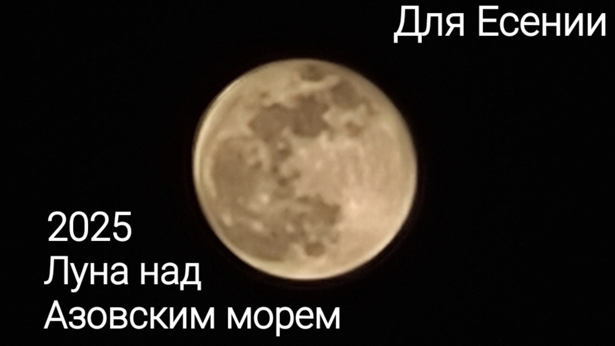 Полнолуние над Азовским морем. Для зрительницы Есении! ГОЛУБИЦКАЯ 2025