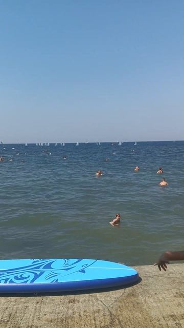 Анапа в августе пляж Высокий берег #анапа #пляжный #пляж #beach #travel #dronpdl #море #август