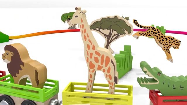 Очень весёлая песенка для детей ＂Паровоз-зоопарк＂.