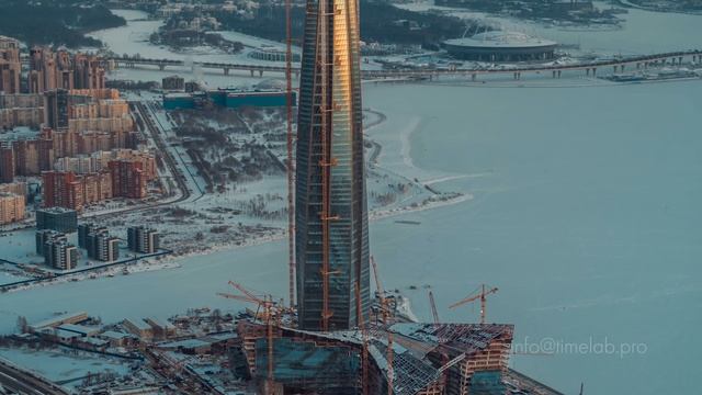 Winter Saint Petersburg Russia 6K. Зимний Петербург, аэросъёмка