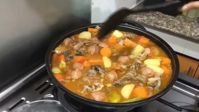 Pork caldereta with nilagang mani