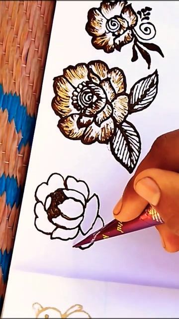 easy mehdi flowers design #shorts video #easy mehndi video #neha gautam mehndi artist