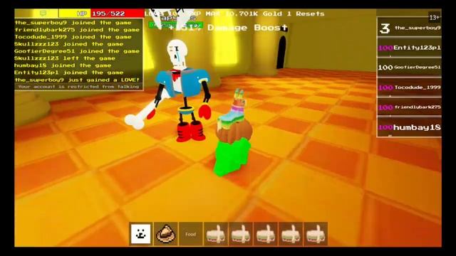 Roblox undertale monster mania disbelief papyrus attempt 9507582747