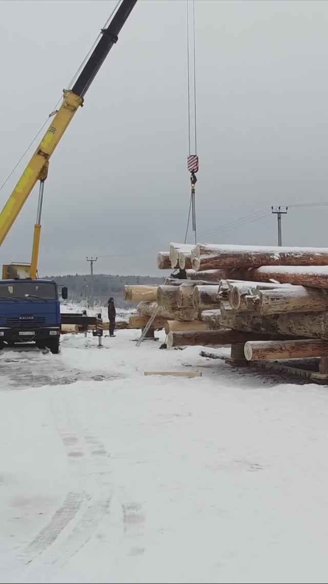 Производственная площадка рубленых домов и бань в Клинском районе  #рубленыйдом