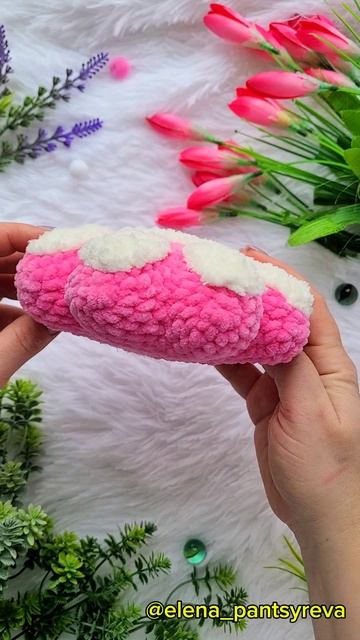 Плюшевая Таба Лапка вязаная крючком