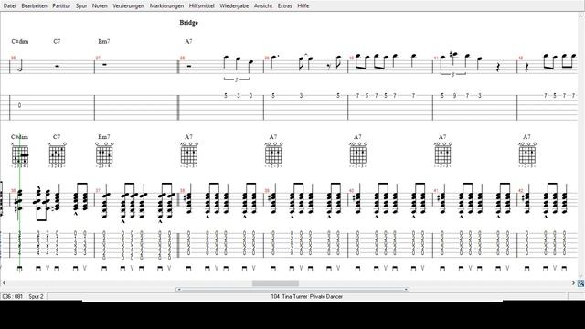 Tina Turner   - Private Dancer   - Tabs