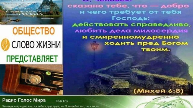 Архивная радиопередача 170 Radio Golos Mira СЛОВО ЖИЗНИ