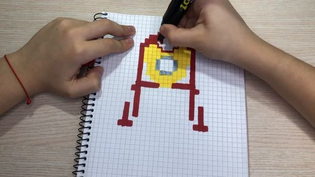 Малюнки по клітинках (pixel). #drawing Посіпака Залізна людина (Iron Man).Minions.