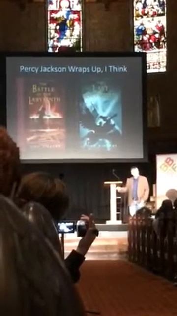 Rick Riordan at Boston Book Festival (After Percy Jackson; 39 Clues)