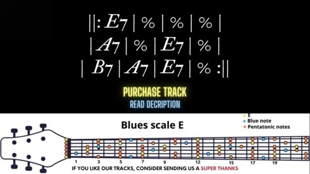 Soulful Straight Blues Backing Track in E