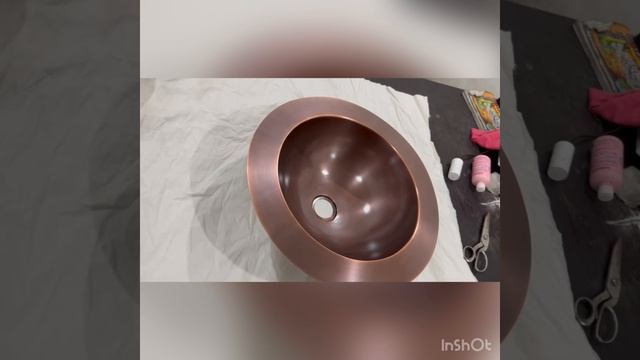 Медная раковина в ванную комнату