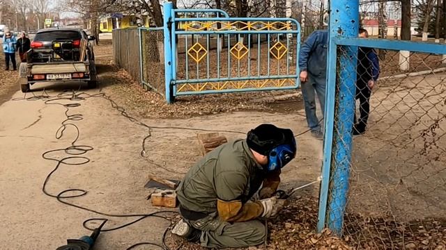 Ремонт ворот школа №3 Туймазы.