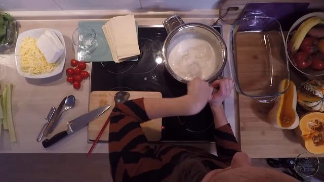 vegetarische Kürbis - Spinat Lasagne mit Feta | in Anna´s Küche