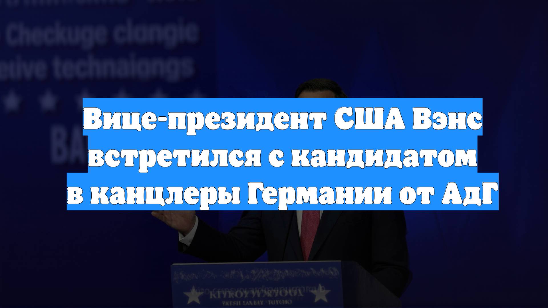Вице-президент США Вэнс встретился с кандидатом в канцлеры Германии от АдГ
