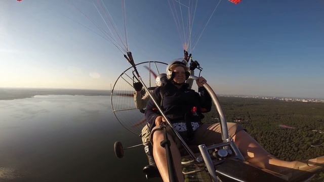 Параплан в Челябинске. Полёты 21 августа 2016ч1
