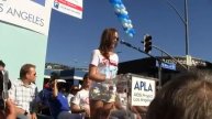 Christa B. Allen speaks and introduces founder and producer Craig R. Miller at 28th Annual AIDS Wal