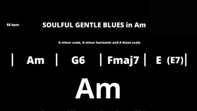 Soulful Gentle Blues Backing Track in Am