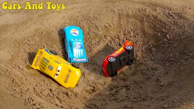 Police Car Chase Military Vehicles | Construction Vehicles Crane Truck and Disney Car Toys For Kids