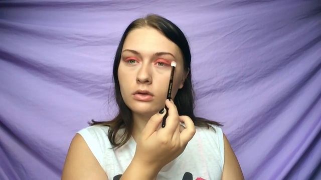 Neon Coral Eye Makeup Tutorial