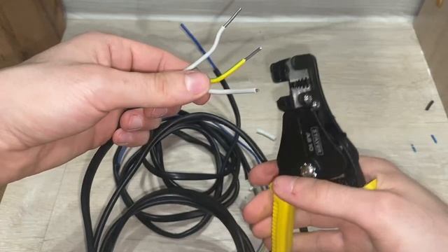 Зачистка алюминивого провода с поимщью Стриппера Stayer 22631_z02