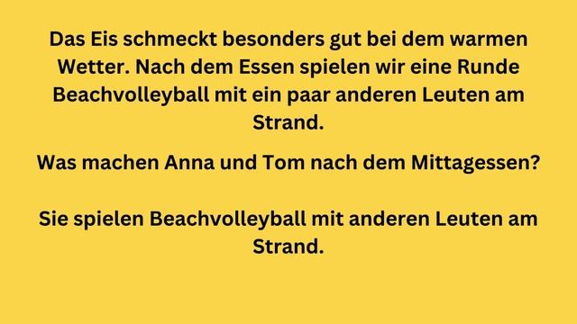 Deutsch lernen | Deutsch A1 - A2 | Am Strand | German for beginners