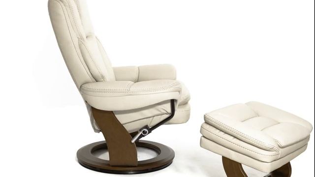 Реклайнер Relax Hana белая натуральная кожа