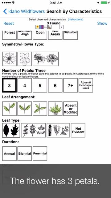 Idaho Wildflowers app for iOS and Android
