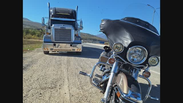 Рейс за яблоками) Встреча с  Harley-Davidson!