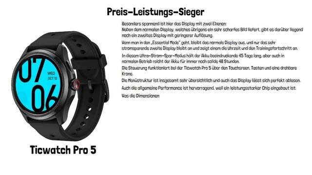 Ticwatch Pro 5 - Test Bericht 2023 [Deutsch]